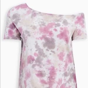Torrid 2 (2X) pink tie dye off shoulder tee shirt